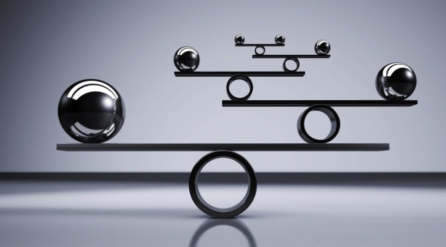 balls balancing to represent strategic approach